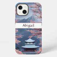 Personalised Japanese Temple, Cherry Blossoms
