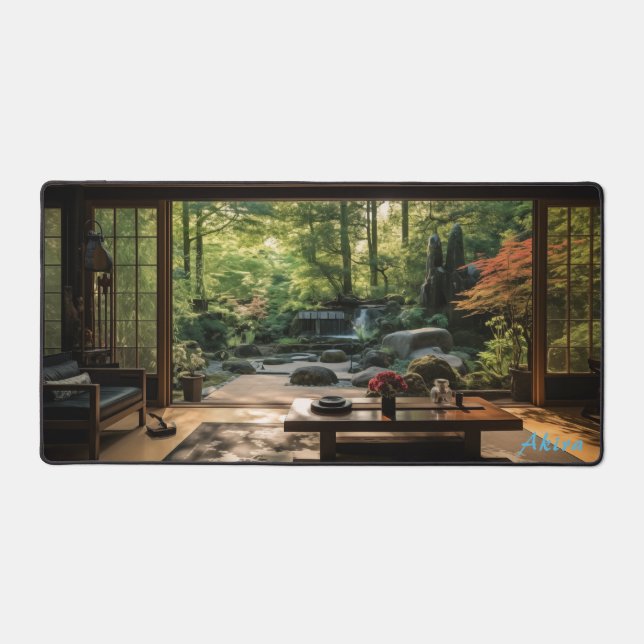 Personalised Japanese Workbench & Garden Desk Mat  (Front)
