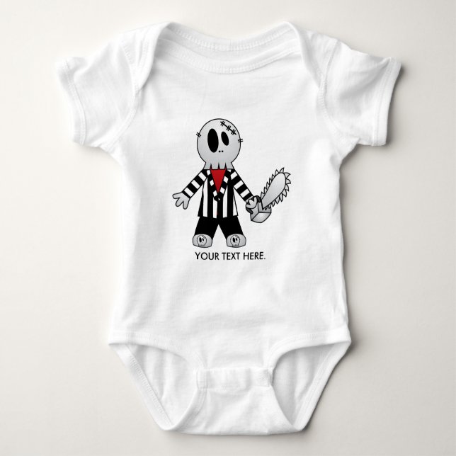 Personalised Jason with Chainsaw Baby Bodysuit (Front)