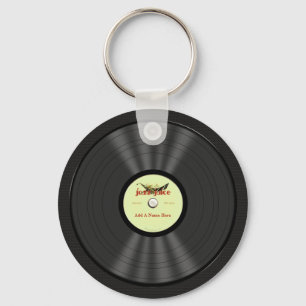 Personalised Jazz Vinyl Record Key Ring