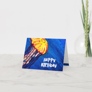Personalised Jellyfish Happy Birthday Card