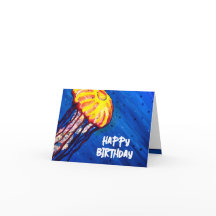 Personalised Jellyfish Happy Birthday Card