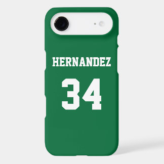 Personalised Jersey Name Number Green and White