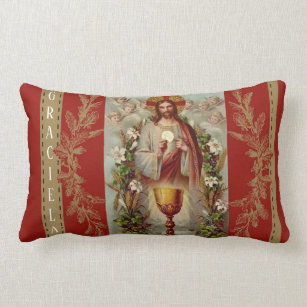 Personalised Jesus First Holy Communion Lumbar Cushion