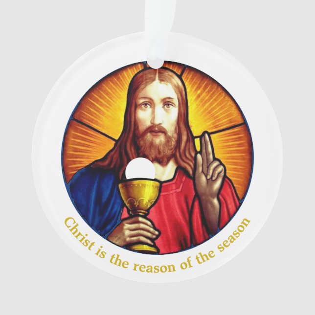 Personalised Jesus Image Ornament (Front)