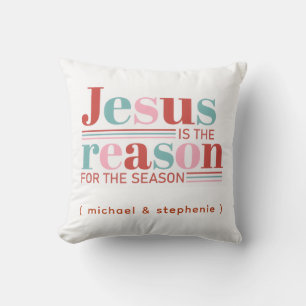 Personalised Jesus is the Reason for the Season Cushion