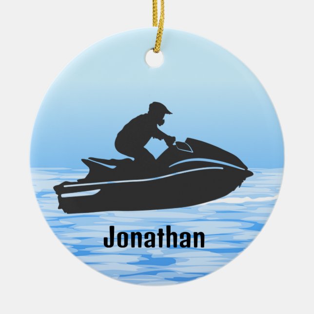 Personalised Jet Ski Ornament (Front)