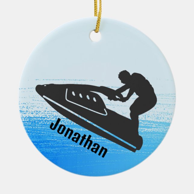 Personalised Jet Ski Ornament (Front)
