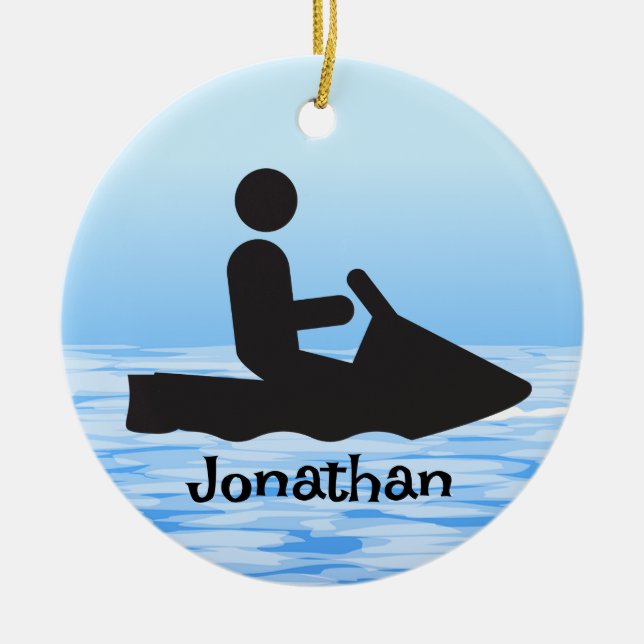 Personalised Jet Ski Ornament (Front)