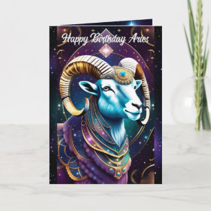 Personalised Jewel Galaxy Zodiac Aries Card