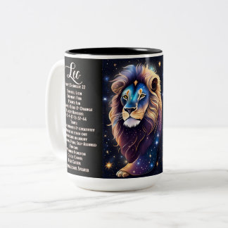 Personalised Jewel Galaxy Zodiac Leo Two-Tone Coffee Mug