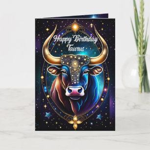 Personalised Jewel Galaxy Zodiac Taurus Card