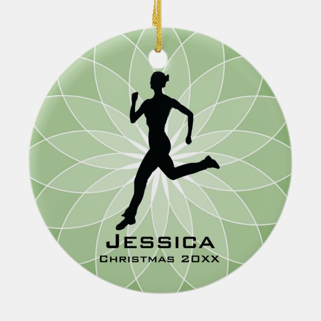 Personalised Jogger Runner Ornament (Back)
