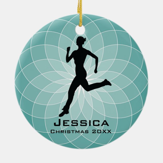 Personalised Jogger Runner Ornament (Back)