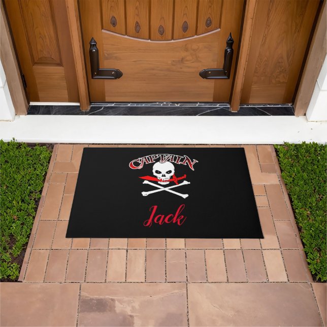 Personalised Jolly Roger (Cutlass)  Doormat (Outdoor)