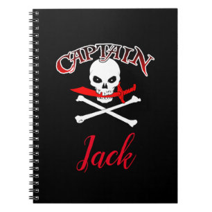 Personalised Jolly Roger (Cutlass) Notebook