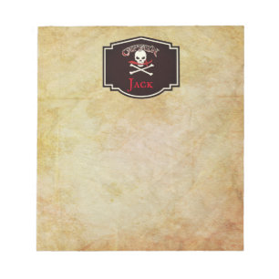Personalised Jolly Roger (Cutlass) Notepad
