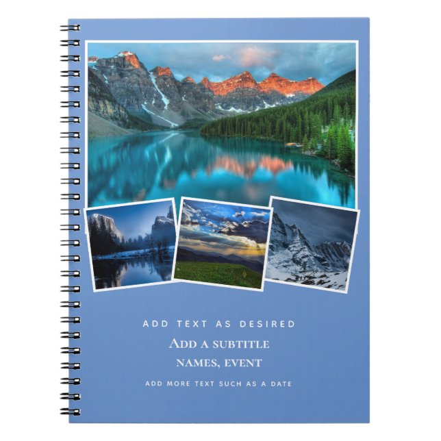 Personalised Journal Add Photos and Text Gift Idea (Front)