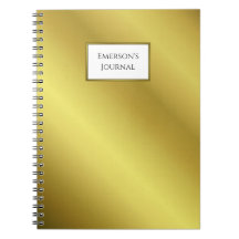Personalised Journal for Men Gold Minimalistic