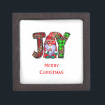 Personalised Joy Gnomes Merry Christmas   Gift Box<br><div class="desc">Personalise this cute Joy Gnome Christmas gift box with any text.  The perfect gift box to hold that perfect present.</div>