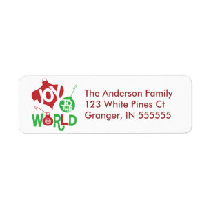 Personalised Joy to the World Address Labels