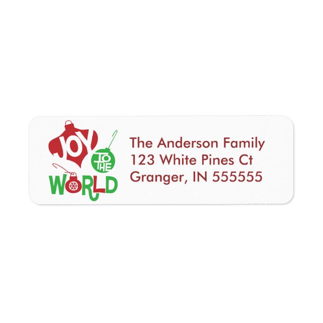 Personalised Joy to the World Address Labels (Front)