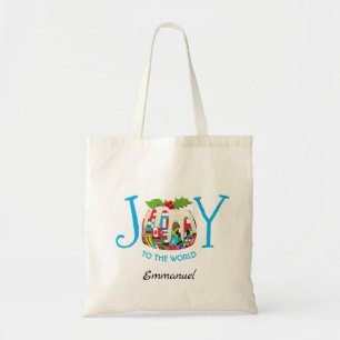 Personalised JOY TO THE WORLD Flag Tote Bag