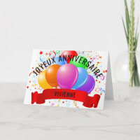 Personalised  Joyeux Anniversaire French Birthday 