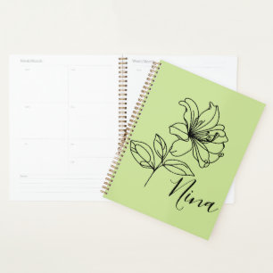 Personalised June Honeysuckle Birth Flower Gift Planner