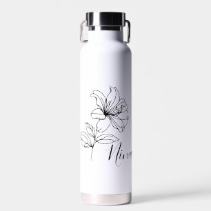 Personalised June Honeysuckle Birth Flower Gift Water Bottle