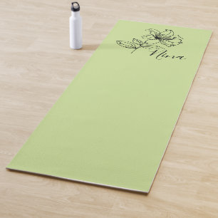 Personalised June Honeysuckle Birth Flower Gift Yoga Mat