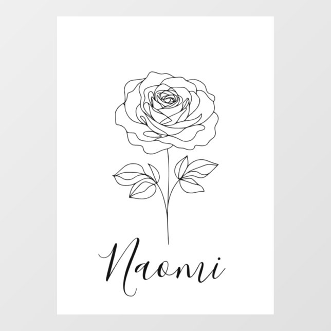  Personalised June Rose Birth Flower Gift for Her  (Sheet)