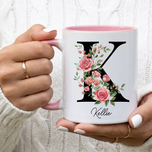 Personalised June Rose Birthday flower, Month Gift Mug
