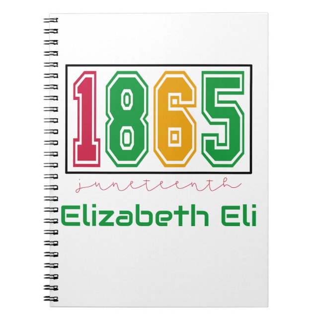 Personalised Juneteenth - Black History  Notebook (Front)