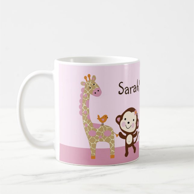 Personalised "Jungle Jill/Girl Animals" Mug (Left)