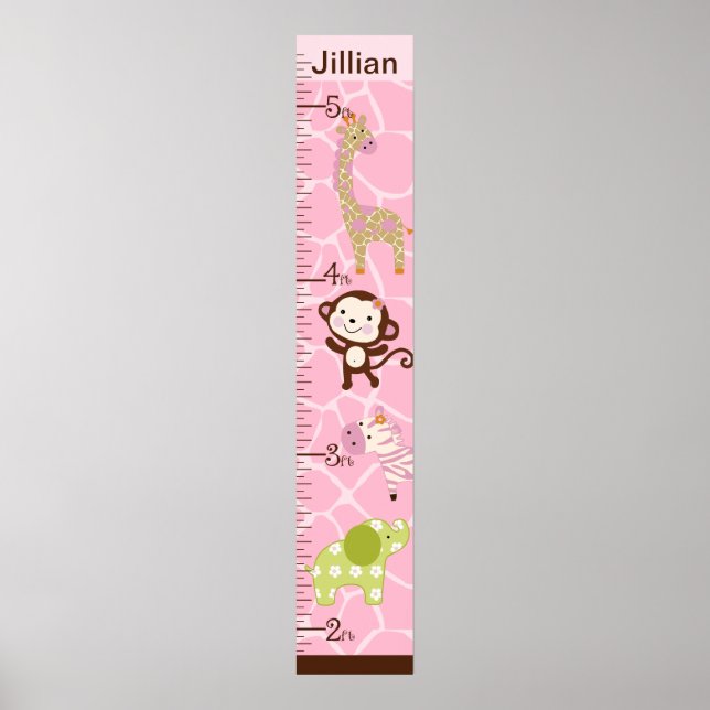 Personalised Jungle Jill Growth Chart #2 (Front)