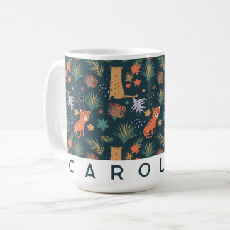 Personalised Jungle Leopard Mug | Custom Kids Cup