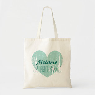 Personalised junior bridesmaid tote bag for girl