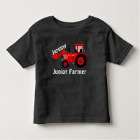 Personalised "Junior Farmer" & Red Loader Tractor