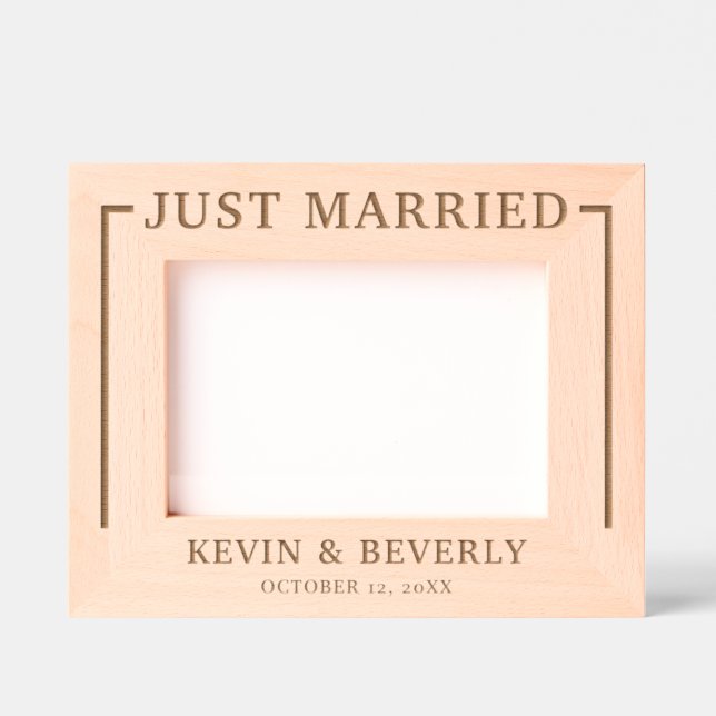 Personalised Just Married Etched Frames (Front)