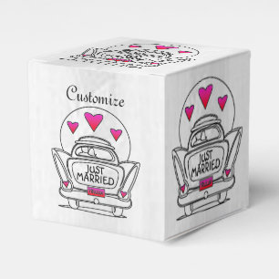 Personalised Just Married Honeymoon Car Cube Box