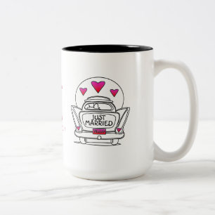Personalised Just Married Honeymoon Car Mug