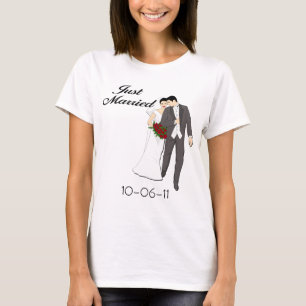Personalised Just Married T-shirt