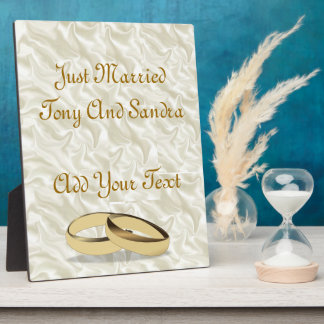 Personalised Just Married Wedding Table Plaque