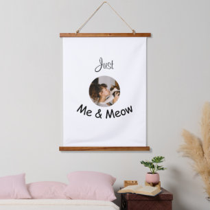Personalised "Just Me and Meow" Photo Template – Hanging Tapestry