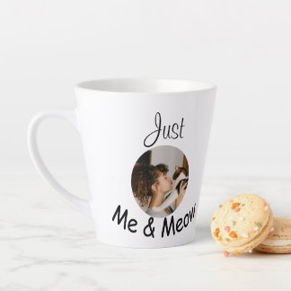 Personalised "Just Me and Meow" Photo Template – Latte Mug