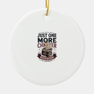 Personalised Just One More Chapter Est 1985 Bookwo Ceramic Ornament