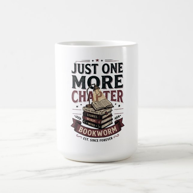 Personalised Just One More Chapter Est 1985 Bookwo Coffee Mug (Center)