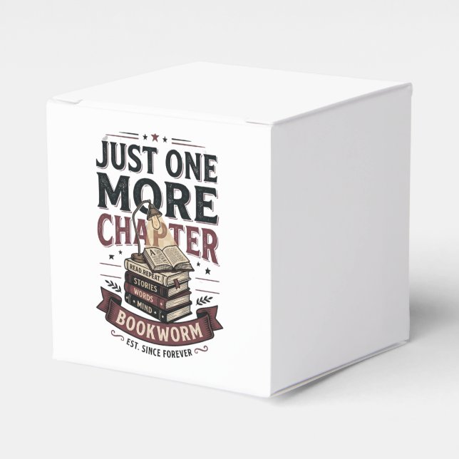 Personalised Just One More Chapter Est 1985 Bookwo Favour Box (Front Side)