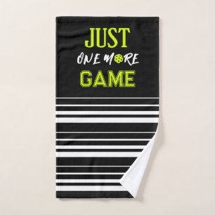 Personalised Just One More Game Funny Hand Towel
